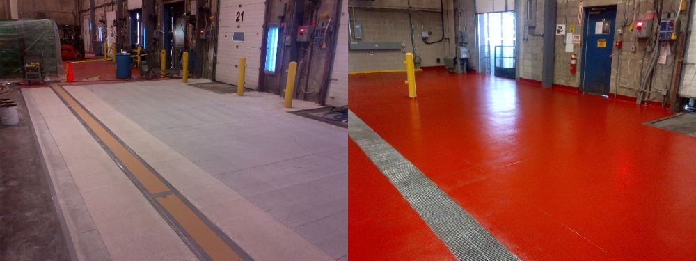 Industrial Coating before and after